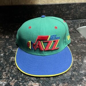 New Orleans Jazz New Era Hardwood Classic Fitted Hat 7-1/8